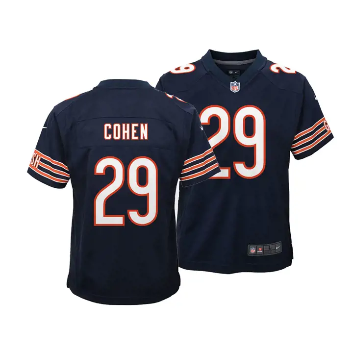 Maillot de match NFL enfant BEARS Tarik Cohen marine