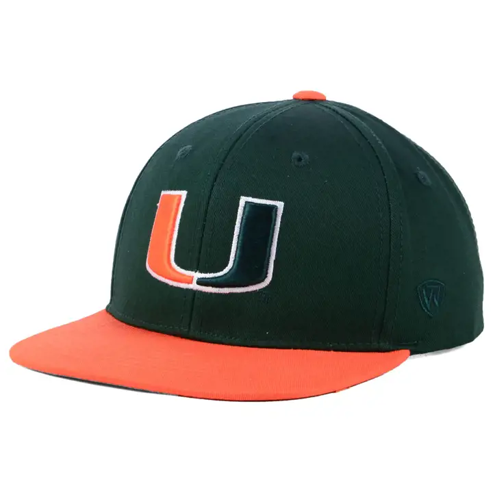Miami Hurricanes NCAA Youth Maverick Snap Vert/Orange