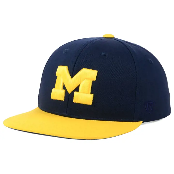 Michigan Wolverines NCAA Maverick Youth Snapback Marine/Jaune