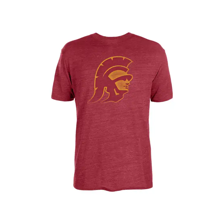 T-shirt tricolore à grand logo NCAA des Trojans de l'USC – ROUGE