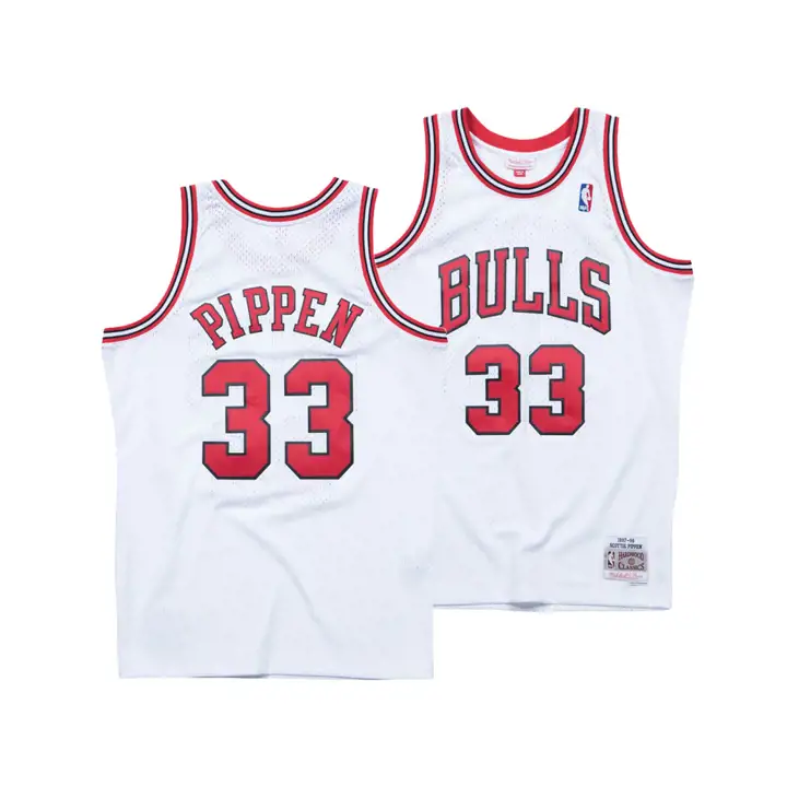 Maillot NBA Swingman Chicago Bulls M&N Scottie Pippen BLANC