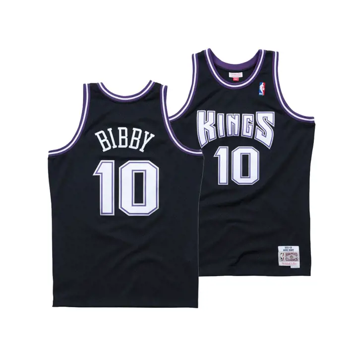 Sacramento Kings NBA Maillot M&N Swingman Mike Bibby Noir
