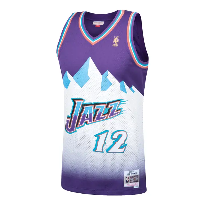 UTAH JAZZ NBA M&N Swingman Jersey John Stockton  PUR