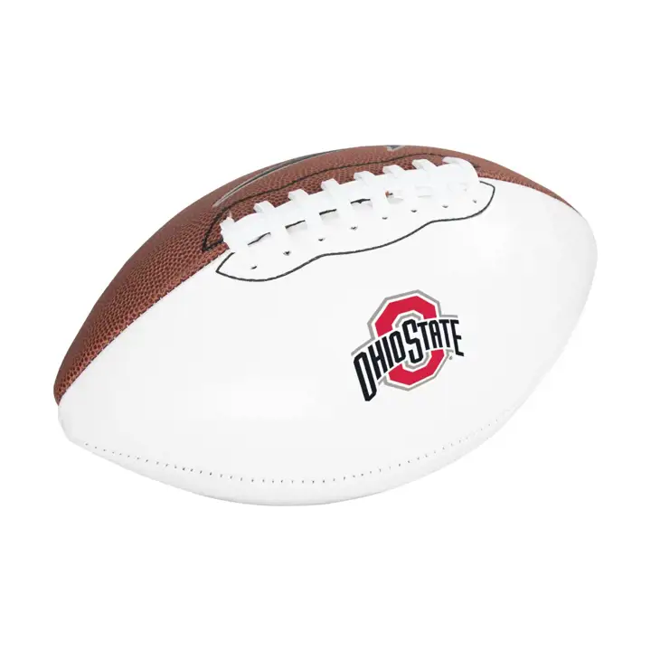 Ohio State Ballon de football autographié - NIKE II blc/mar