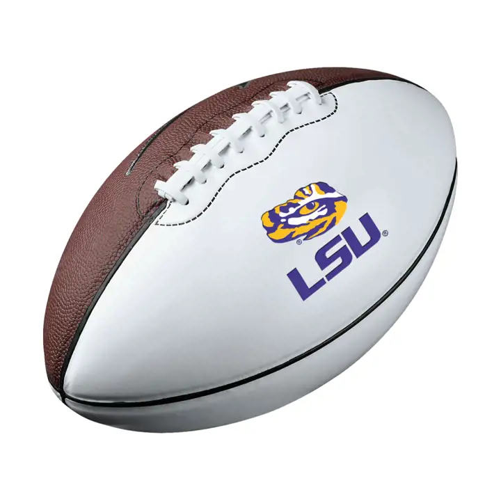 Ballon de football autographié LSU - NIKE II bco/mar