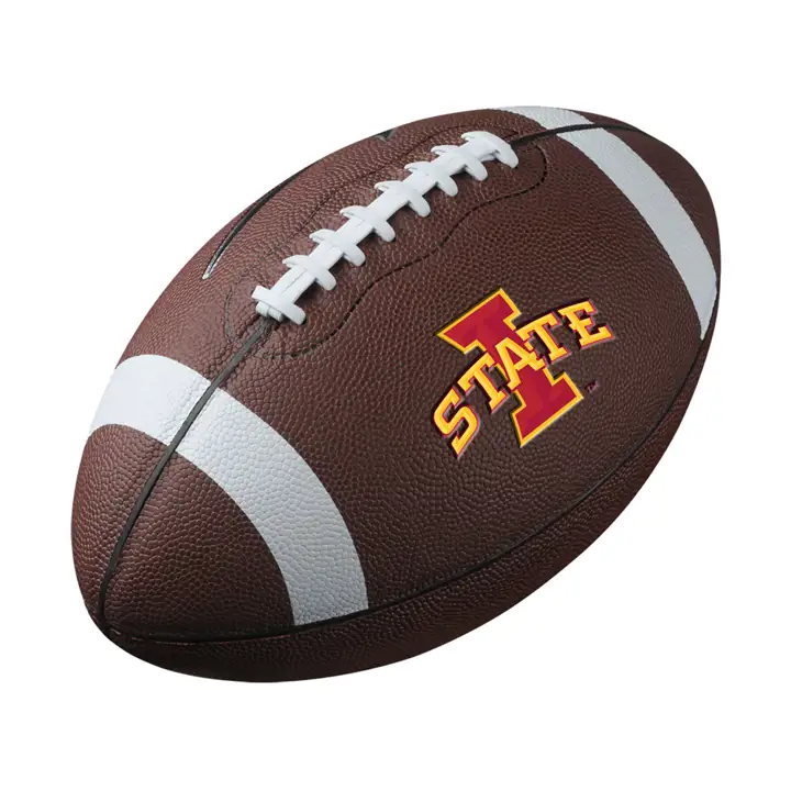 Ballon de football en cuir réplique Iowa State marron