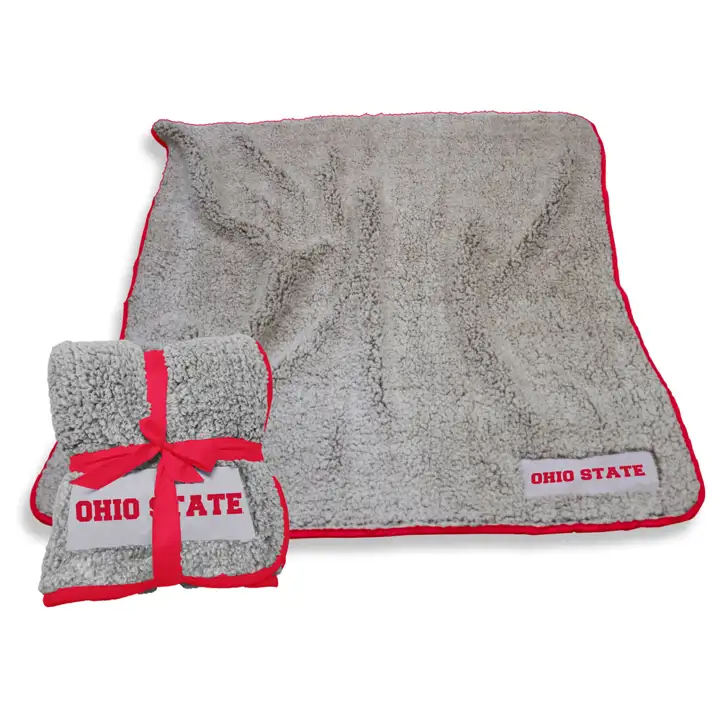Couverture polaire Frosty Ohio State gris/rouge