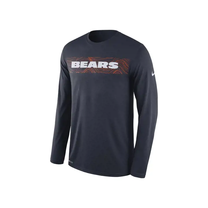 T-shirt manches longues sismique sur le terrain Chicago Bears NFL Legend 18 NA