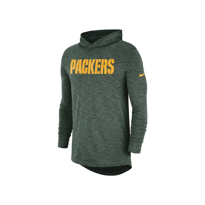 Green Bay Packers NFL Dri-Fit Cotton Slub On-Field Hooded T-