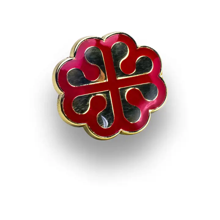 King Pins Épingle Fleur rouge/gl