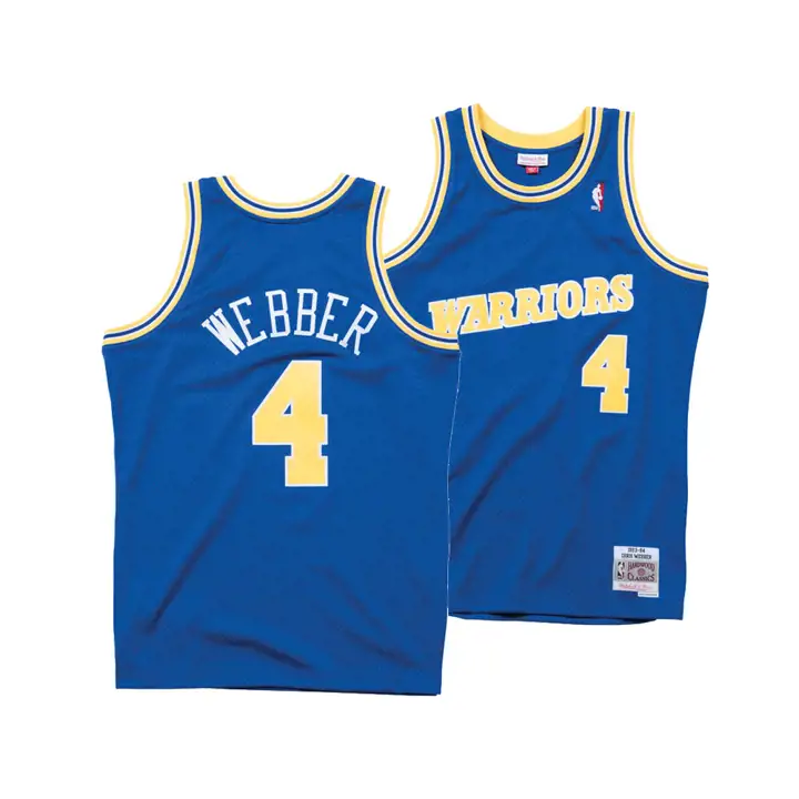 Maillot NBA Swingman M&N Chris Webber WARRIORS bleu/jaune
