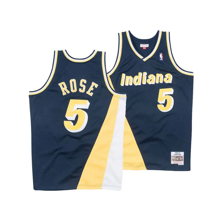 Maillot NBA M&N Swingman PACERS Jalen Rose marine/jaune