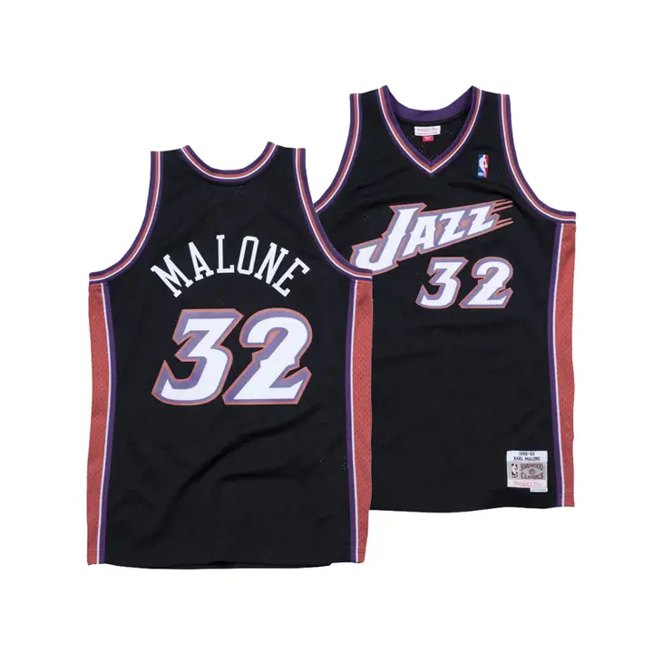 JAZZ NBA M&N Maillot Swingman Karl Malone noir