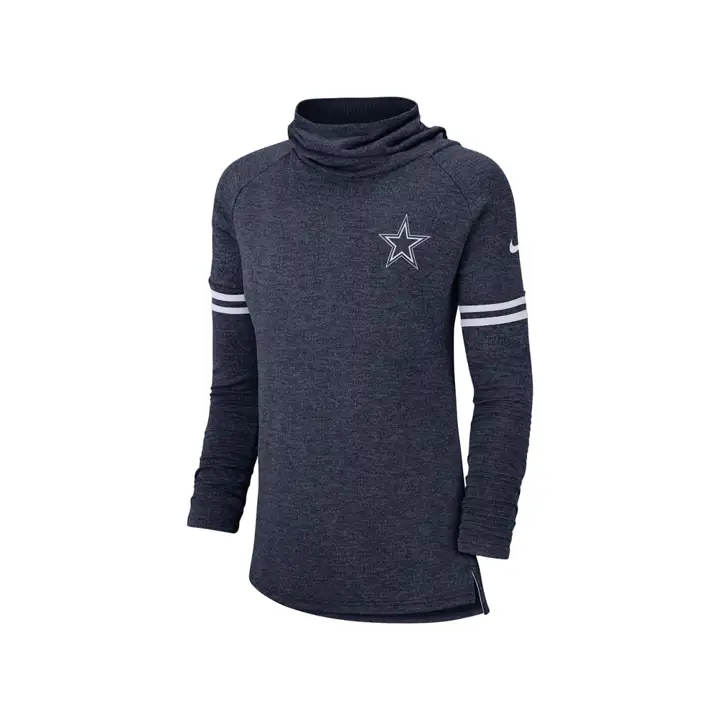 Haut à manches longues à col cheminée pour femme NFL Dallas Cowboys 18