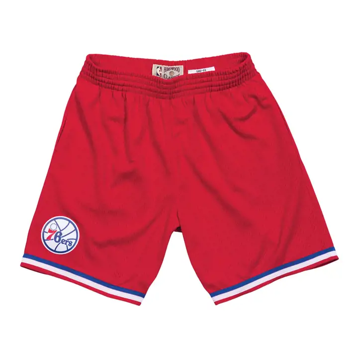 Short de sport NBA Swingman Philadelphia 76ers M&N ROUGE/BLANC/BLEU