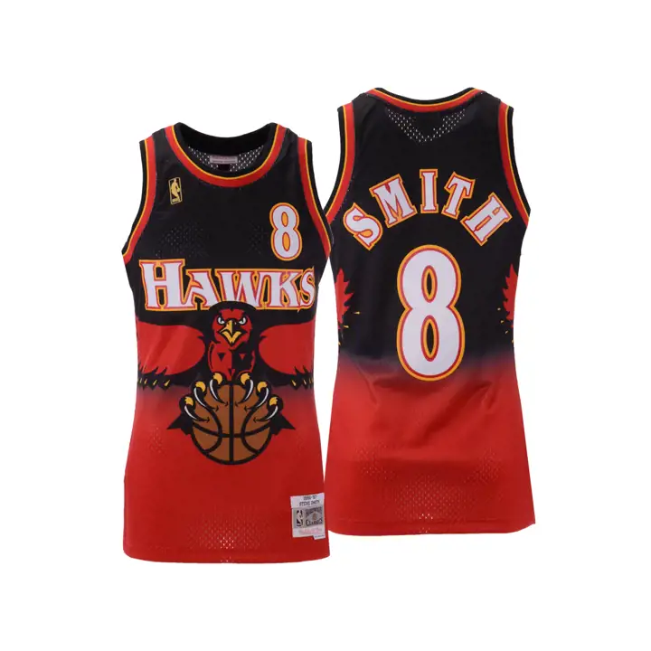 Maillot Swingman HAWKS NBA M&N Steve Smith noir/rouge