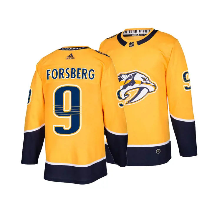 PREDATORS NHL Maillot Authentique de Joueur Filip Forsberg jaune