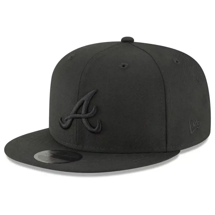 Casquette 59FIFTY MLB Blackout Atlanta Braves - Noir