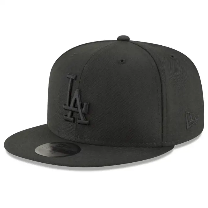 Casquette ajustée 59FIFTY MLB Blackout Los Angeles Dodgers noire