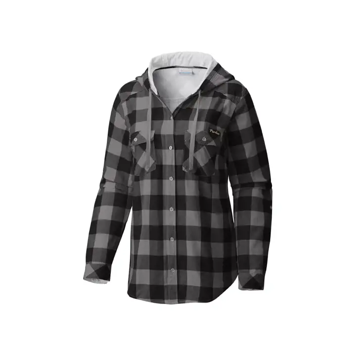 due T-SHIRT À CAPUCHE MANCHES LONGUES FEMME NCAA, MODÈLE TIMES TWO GRIS/PLA