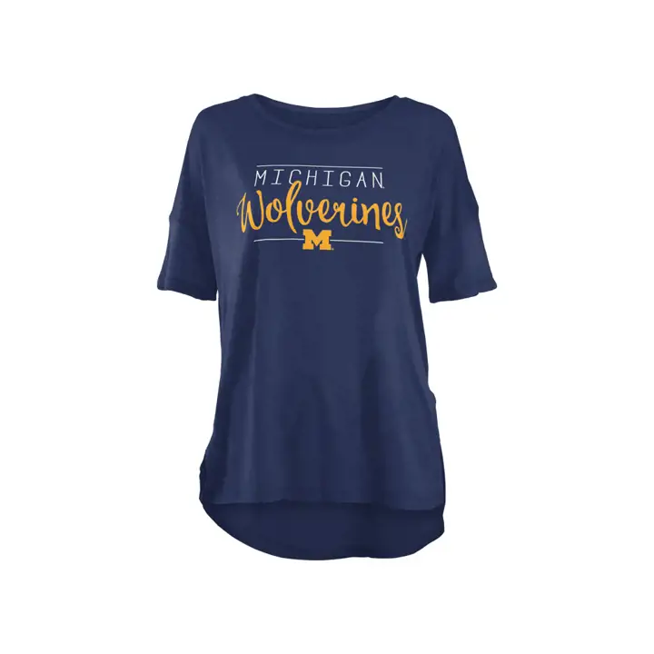 T-shirt en modal à col ras du cou Michigan Wolverines NCAA pour femme