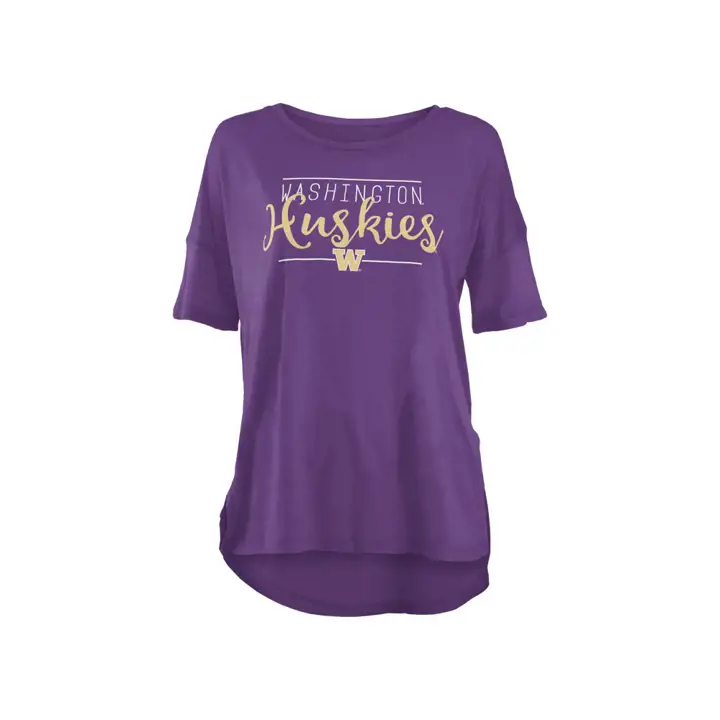 T-shirt col rond en modal Washington Huskies NCAA pour femme