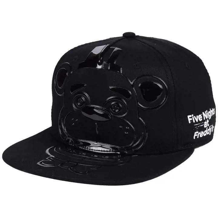CASQUETTE AJUSTABLE JEUNESSE EN SILICONE FREDDY DE 5 NUITS CHEZ FREDDY NOIRE