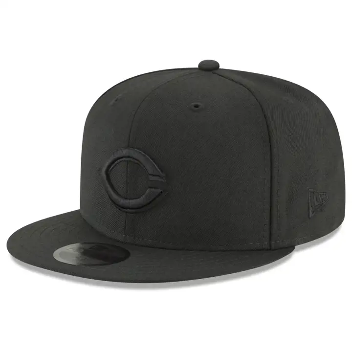 Casquette 59FIFTY MLB Blackout des Cincinnati Reds - Noir