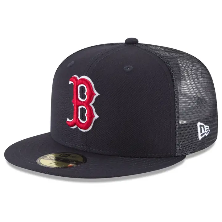 CASQUETTE AJUSTÉE 59FIFTY EN MAILLE DE LA MLB DES BOSTON RED SOX – BLEU MARINE/BLEU MARINE