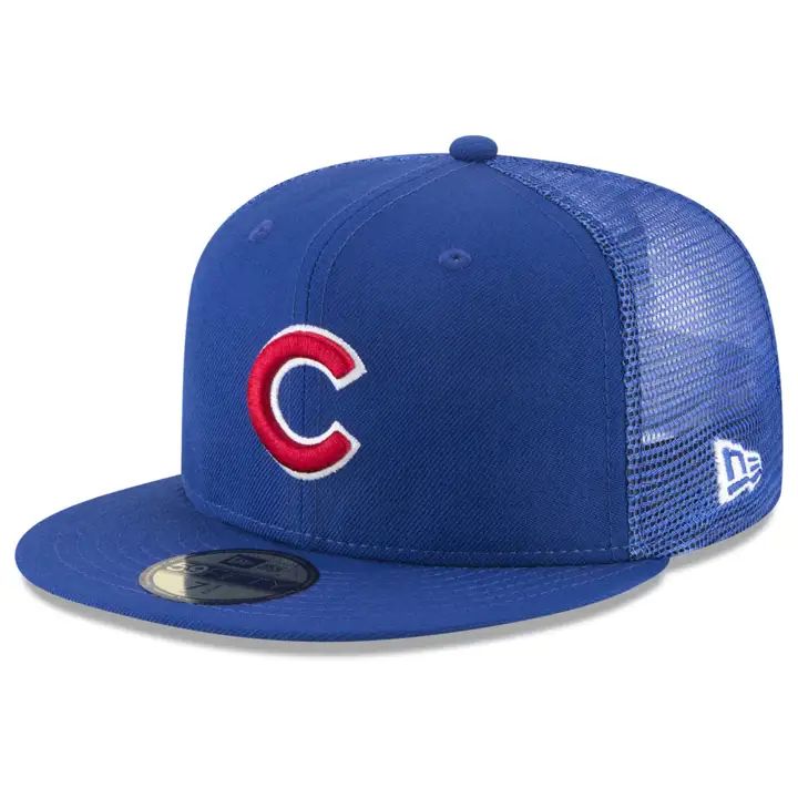 CASQUETTE OFFICIELLE MLB DES CUBS DE CHICAGO 59FIFTY EN MAILLE À L'ARRIÈRE