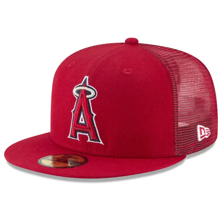CASQUETTE ANAHEIM ANGELS MLB ON FIELD 59FIFTY EN MAILLE ARRIÈRE rouge