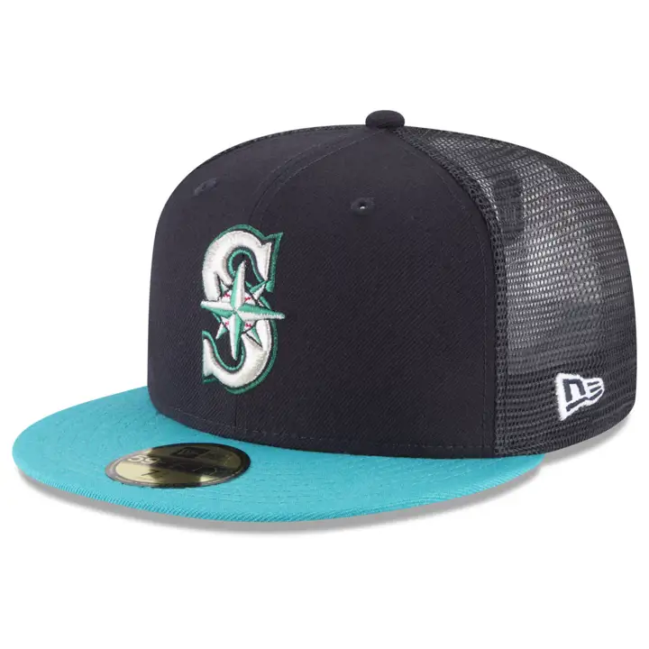 CASQUETTE 59FIFTY MLB FIELDCAP MESH BACK SEATTLE MARINERS BLEU MARINE/VERT SARCELLE