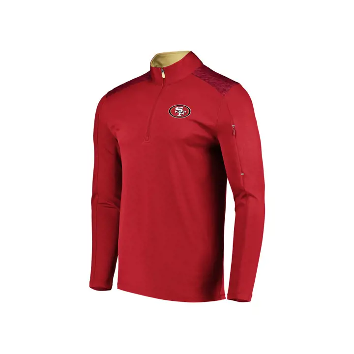 49ERS NFL Ultra Streak Half Zip 18 rouge/gl/Ref Argent