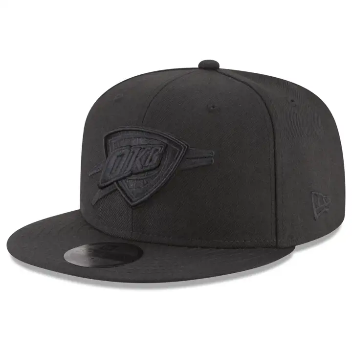OKLAHOMA CITY THUNDER NBA Blackout 59FIFTY BLK/BLK/BLK