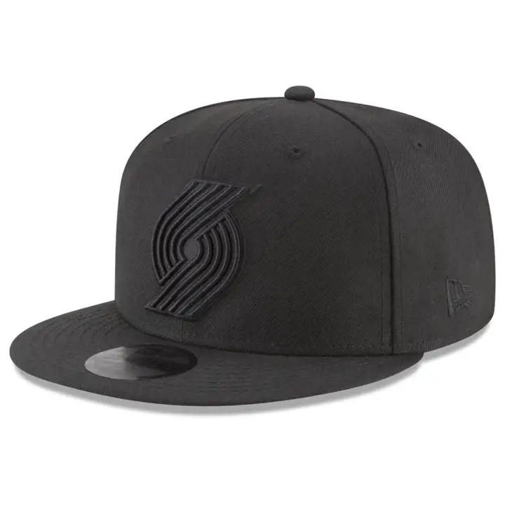 PORTLAND TRAIL BLAZERS NBA Blackout 59FIFTY   BLK/BLK/BLK