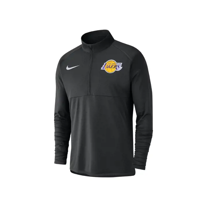 Haut à manches longues demi-zip Nike Dri-FIT Element pour homme Los Angeles Lakers NBA