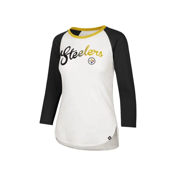 Pittsburgh Steelers NFL T-shirt femme à manches raglan Ombre 18