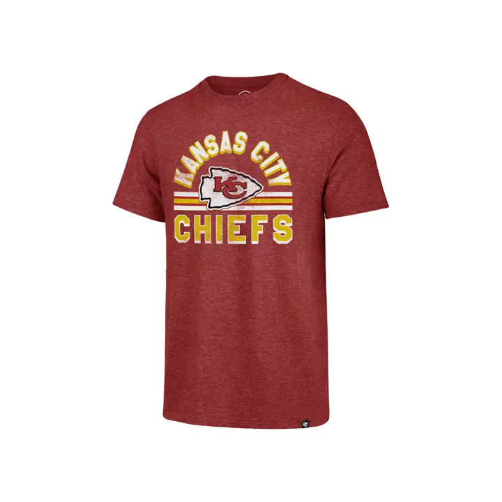 Kansas City Chiefs NFL Team Stripe Match Tri-blend 18 ROUGE