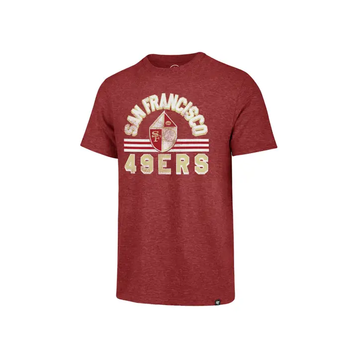 San Francisco 49ers NFL Team Stripe Match Tri-blend 18 ROUGE