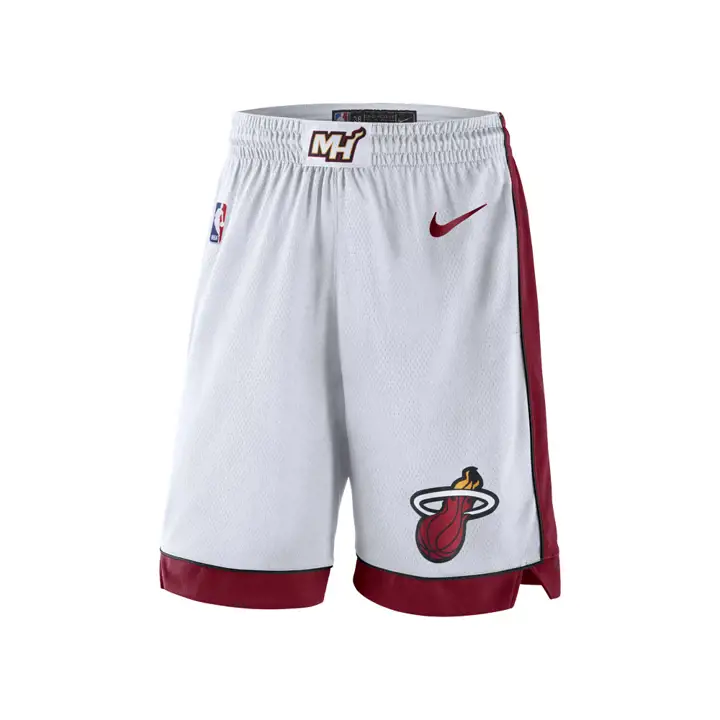 Short NBA ASSOCIATION SWINGMAN Miami Heat blanc/rouge