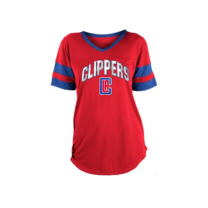 T-shirt en mesh NBA CLIPPERS femme 18 rouge/bleu