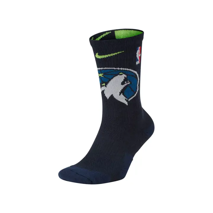 Chaussettes mi-mollet d'équipe de la NBA Minnesota Timberwolves pour homme Elite vert