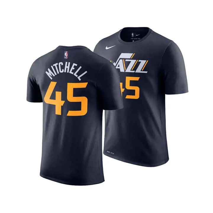 T-SHIRT JOUEUR NBA ICON JAZZ Donovan Mitchell marine