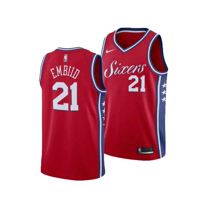 Maillot Swingman NBA SIXERS Joel Embiid rouge