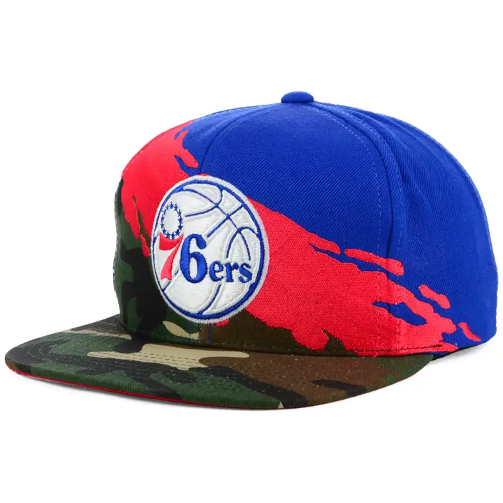 Casquette snapback Philadelphia 76ers MN NBA Paint Brush BOIS/BLEU