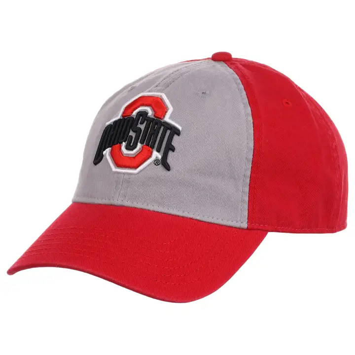 Ohio State NCAA Letterman coupe décontractée Athletic O rouge/gris