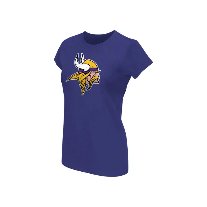 T-shirt Femme NFL VIKINGS Logo Vieilli 18  pur