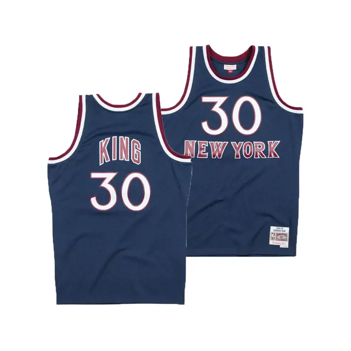 Maillot NBA M&N Swingman New York Knicks Bernard King bleu marine/r