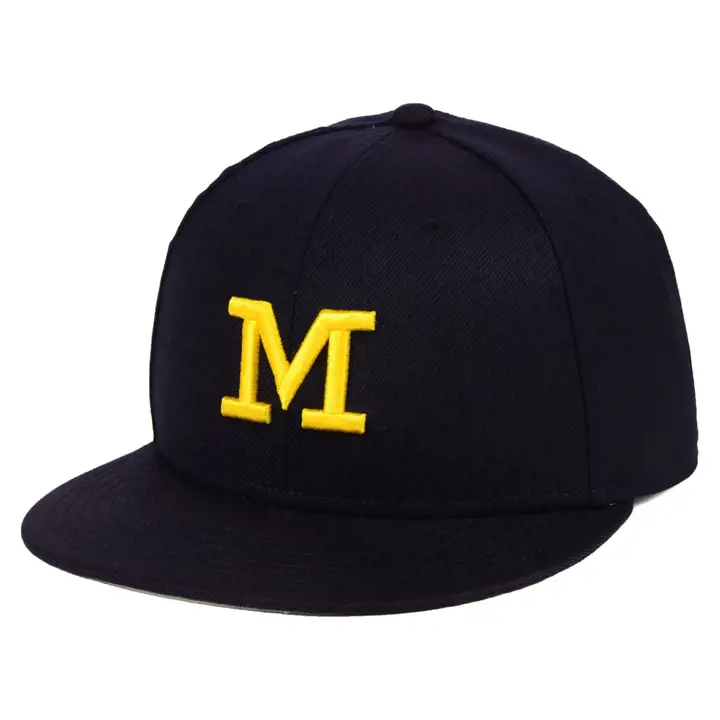 Michigan Wolverines NCAA Laine Véritable Ajustée BLEU MARINE