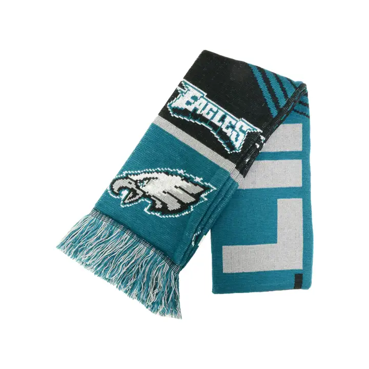 ECHARPE EN ACRYLIQUE EAGLES SUPER BOWL LII   bleu sarcelle/noir